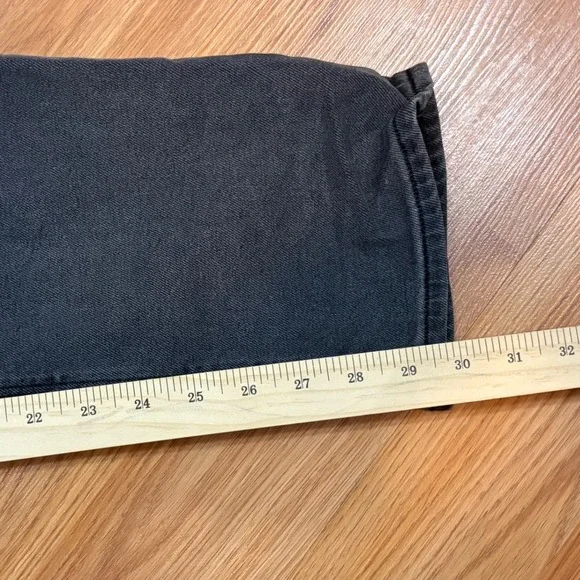 American Eagle Outfitters Womens Jeans Black Gray Size 12 Long Curvy Mom Jean - Picture 7 of 9